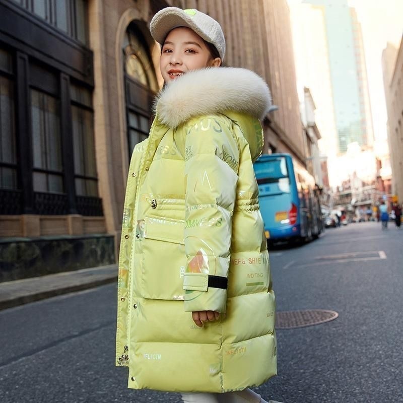 Down Coat Winter Down cotton Jacket Girls Waterproof Hooded Coat Children Outerwear Clothing Teenage 516Y clothes Kids Parka Snowsuit 221006