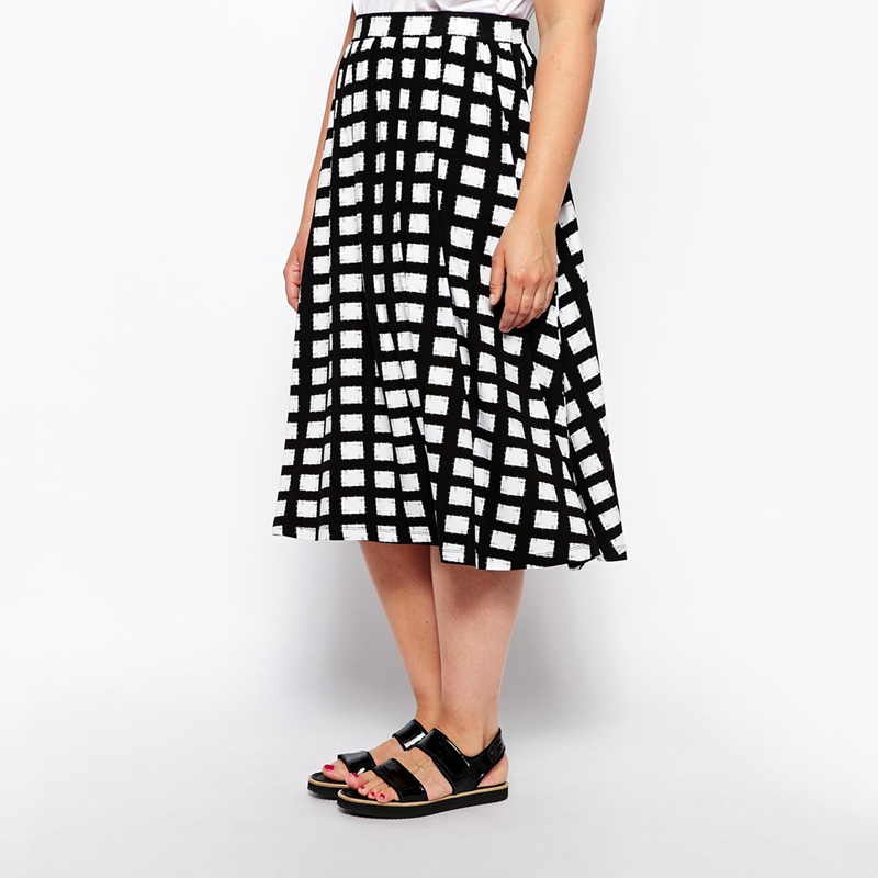 Plus size Dresses Plus Size Elegant Black And White Plaid Summer Spring Flared Skirt Elastic Waist Casual Aline Skirt Female Large Size 6XL 7XL 221006
Plus size Dresses Plus Size Elegant Black And White Plaid Summer Spring Flared Skirt Elastic Waist Casual Aline Skirt Female Large Size 6XL 7XL 221006