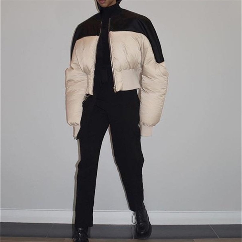 Womens Down Parkas Winter Trend Womens Down Jacket TwoColor Stitching Baseball Collar Bomber Jacket Thickened Warm Ladies LongSleeved Top 220930, Blue
Womens Down Parkas Winter Trend Womens Down Jacket TwoColor Stitching Baseball Collar Bomber Jacket Thickened Warm Ladies LongSleeved Top 220930, Blue