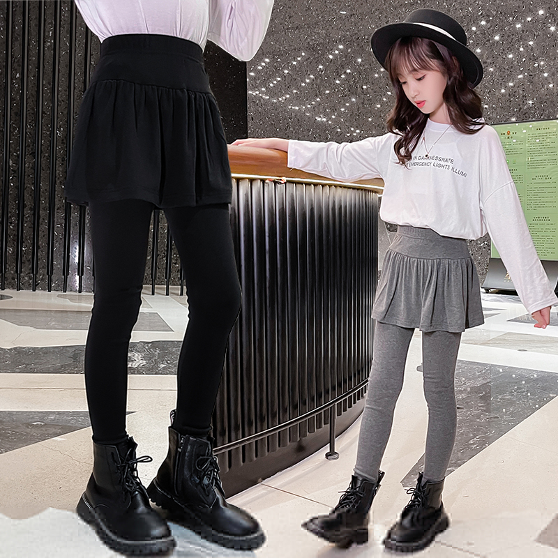 Leggings Tights Girls Skinny Cotton Blend Kids Trousers Toddler Skirt Pants For Spring Fall Casual Leggins 6 9 12 14 Years 221006