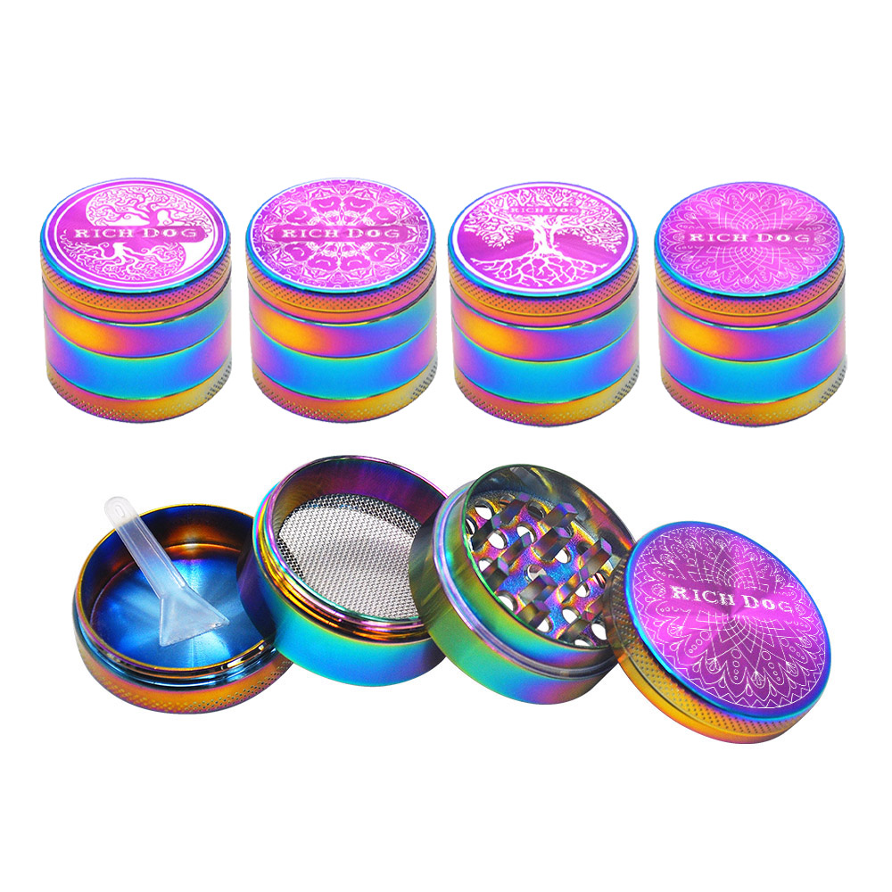 Rainbow Color Zinc Alloy Herb Grinder smoke accessory Diameter 40MM 4 Piece Metal Tobacco Grinders Smoking Herb Crusher
Rainbow Color Zinc Alloy Herb Grinder smoke accessory Diameter 40MM 4 Piece Metal Tobacco Grinders Smoking Herb Crusher