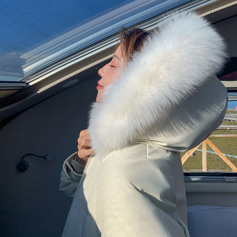 Women's Down Parkas Winter Down Jacket Women Fashion Big Fur Collar Long Padded Jackets Korean Loose Thick Bubble Coats Female 220930