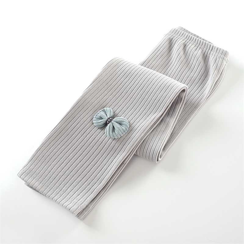 Trousers 29T Kids Pants Autumn Big Pp Cotton Leggings for Girls Baby Bow Stripe Long Trousers Fashion Children girl Princess Legging 2201006