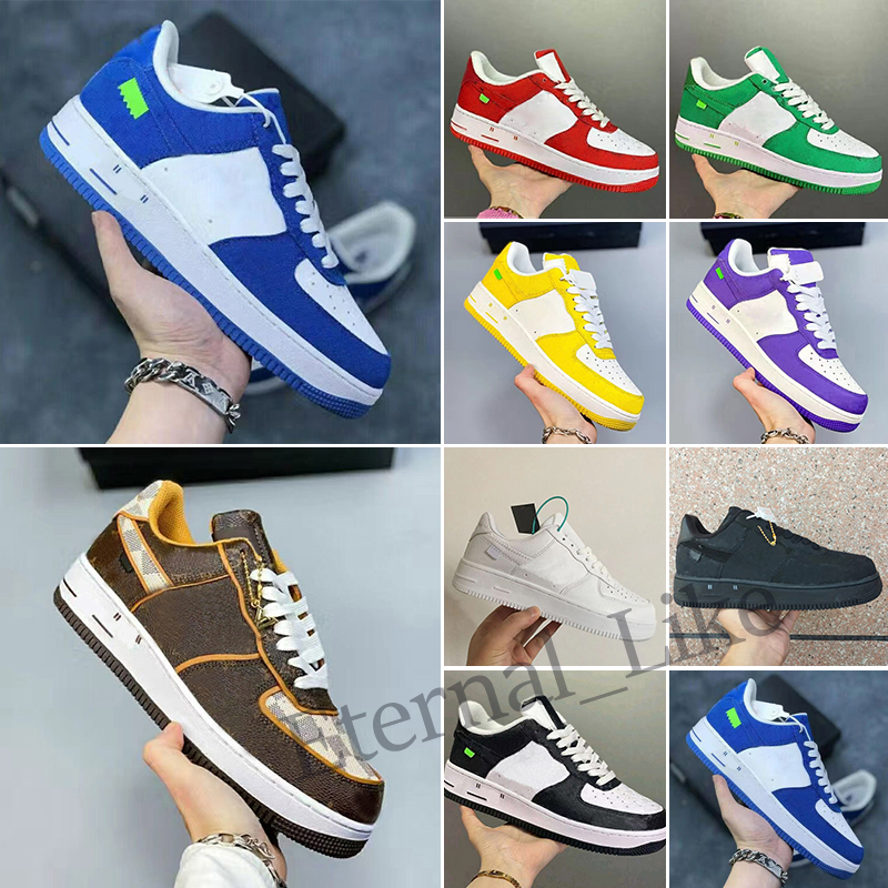 New WHITE Low Mens Outdoor Shoes MCA University Blue fashion Designers Sneakers one des chaussures shoes Size 36-45, Color 4