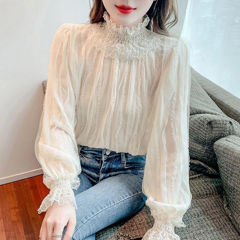 Women' Blouses Women' & Shirts Spring Fashion Long Sleeve Lace Blouse Women Apricot Turtleneck Lady Tops Blusas Mujer De Moda
Women' Blouses Women' & Shirts Spring Fashion Long Sleeve Lace Blouse Women Apricot Turtleneck Lady Tops Blusas Mujer De Moda