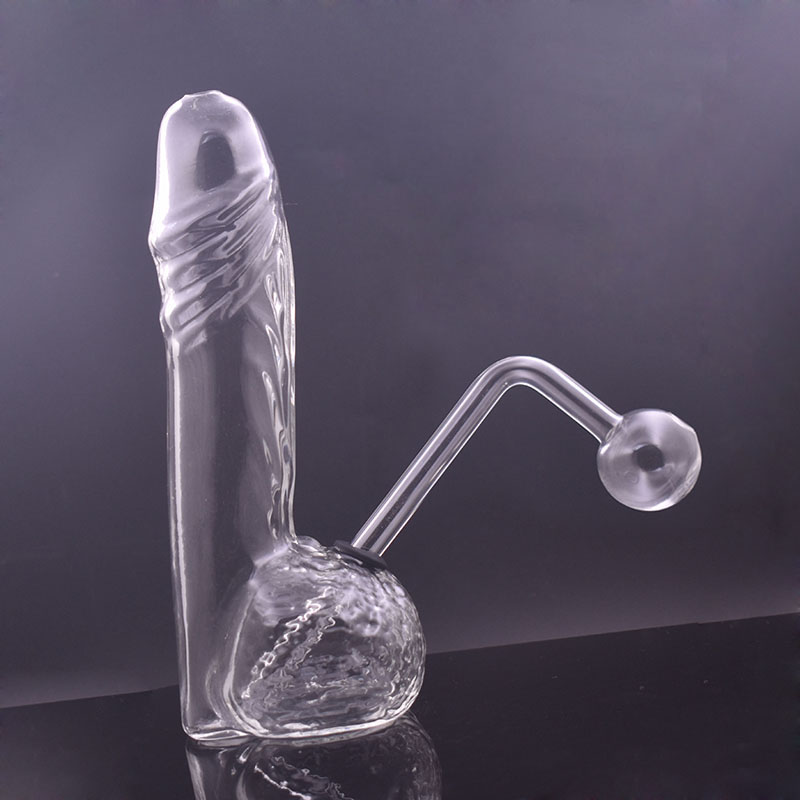 unique glass oil burner bong Male Penis shape bubbler smoking water pipe recycler dab rig ashcatcher hookah with Removable Downstem glass oil burner pipes