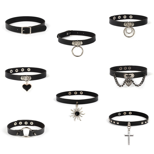 European and American style black punk choker Chokers geometric love leather dark neck collar necklace women AC241
European and American style black punk choker Chokers geometric love leather dark neck collar necklace women AC241
