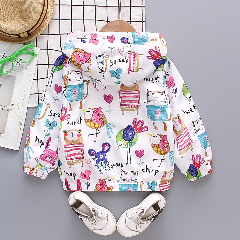 Jackets Spring And Autumn Fashion Jackets For Boys And Girls Cartoon Doodle Print Little Mouse Graffiti Long Sleeve Coat 221006