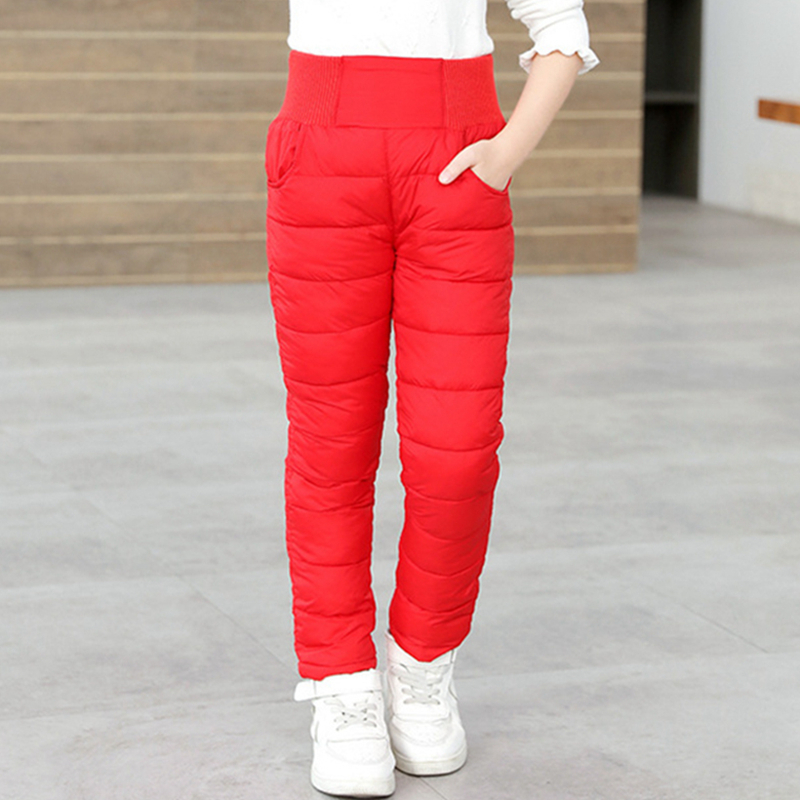 Trousers Winter Pants Kid Boys Girls Cotton Padded Thick Warm Toddler Trousers Waterproof Ski Pants High Waist Leggings Baby HPY043 2201006