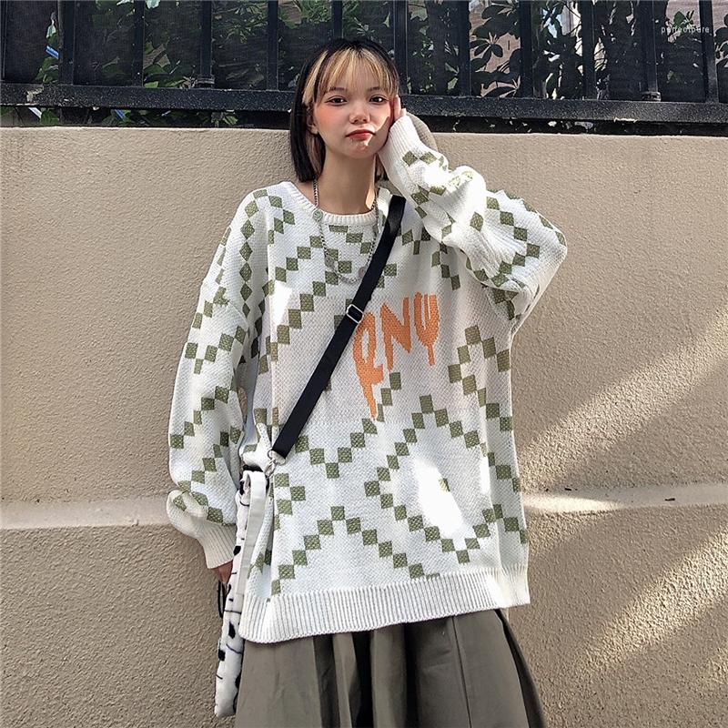 Women's Sweaters Lady Hipster Argyle Letter Casual Knit Harajuku Women Street Pullover Loose Sweater Autumn Korean Fashion Knitwear, Picture shown
Women's Sweaters Lady Hipster Argyle Letter Casual Knit Harajuku Women Street Pullover Loose Sweater Autumn Korean Fashion Knitwear, Picture shown