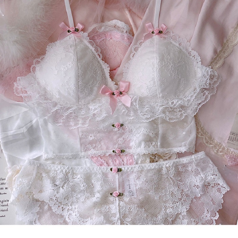 Bras Sets Wriufred Sexy pure desire underwear sets outerwear thin white lace lingerie and panties suit cute no steel ring girl bra set 221006, As picture show
Bras Sets Wriufred Sexy pure desire underwear sets outerwear thin white lace lingerie and panties suit cute no steel ring girl bra set 221006, As picture show