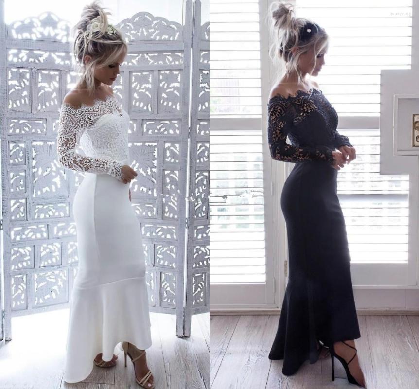 Party Dresses Bateau Neck Lace Long Sleeves Prom Mermaid Evening Gowns Zipper Back Vestidos De Festa, Champagne
Party Dresses Bateau Neck Lace Long Sleeves Prom Mermaid Evening Gowns Zipper Back Vestidos De Festa, Champagne