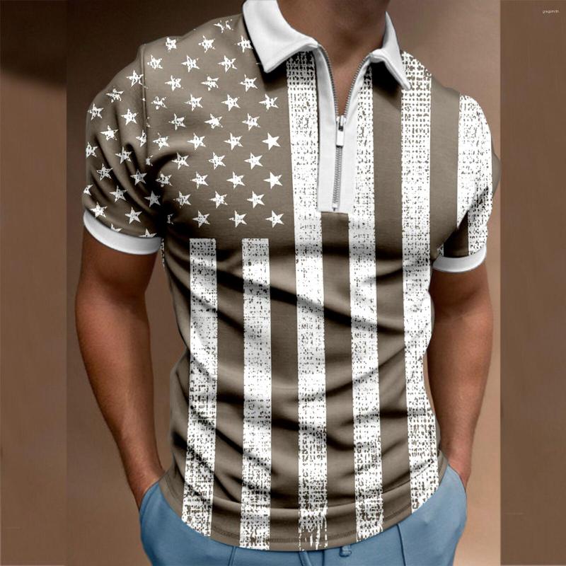 Men' Polos 2022 Summer Casual Men Stripe Print Short Sleeve Polo Shirts Tops Spring Fashion Zipper Patchwork Turn-down Collar, Pls-05
Men' Polos 2022 Summer Casual Men Stripe Print Short Sleeve Polo Shirts Tops Spring Fashion Zipper Patchwork Turn-down Collar, Pls-05