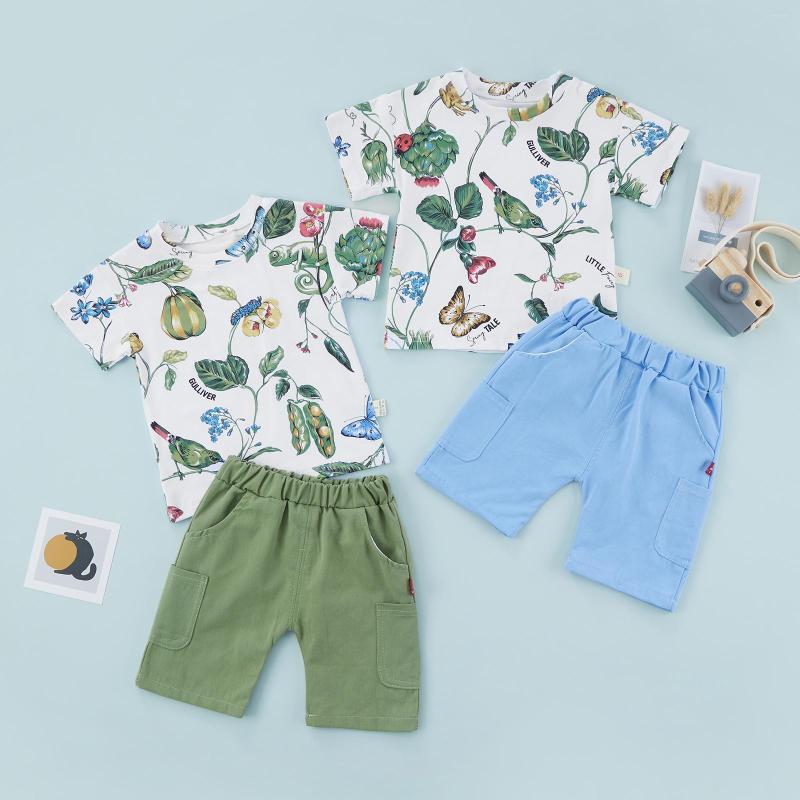 Clothing Sets Infant Kids Baby Boy Two Piece Set Round Neck Short Sleeve Cartoon Animal Plants Pattern Print T-shirt Elastic Waist Shorts, Green
Clothing Sets Infant Kids Baby Boy Two Piece Set Round Neck Short Sleeve Cartoon Animal Plants Pattern Print T-shirt Elastic Waist Shorts, Green
