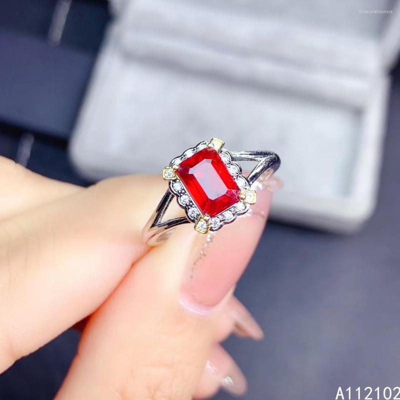 Cluster Rings KJJEAXCMY Fine Jewelry 925 Sterling Silver Inlaid Natural Ruby Girls' Chinese Style Burnt Gem Square Ring Support Te
Cluster Rings KJJEAXCMY Fine Jewelry 925 Sterling Silver Inlaid Natural Ruby Girls' Chinese Style Burnt Gem Square Ring Support Te