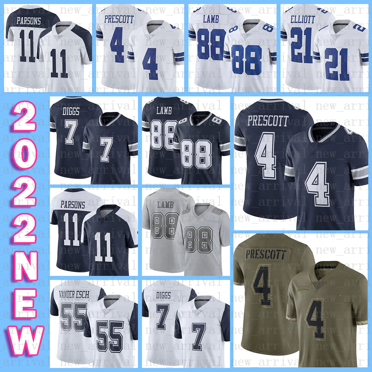 DeMarcus Lawrence Cowboyes Football Jersey Leighton Vander Esch Dak Prescott CeeDee Lamb Trevon Diggs Micah Parsons Ezekiel Elliott Sam Williams Tony Pollard, Black
DeMarcus Lawrence Cowboyes Football Jersey Leighton Vander Esch Dak Prescott CeeDee Lamb Trevon Diggs Micah Parsons Ezekiel Elliott Sam Williams Tony Pollard, Black