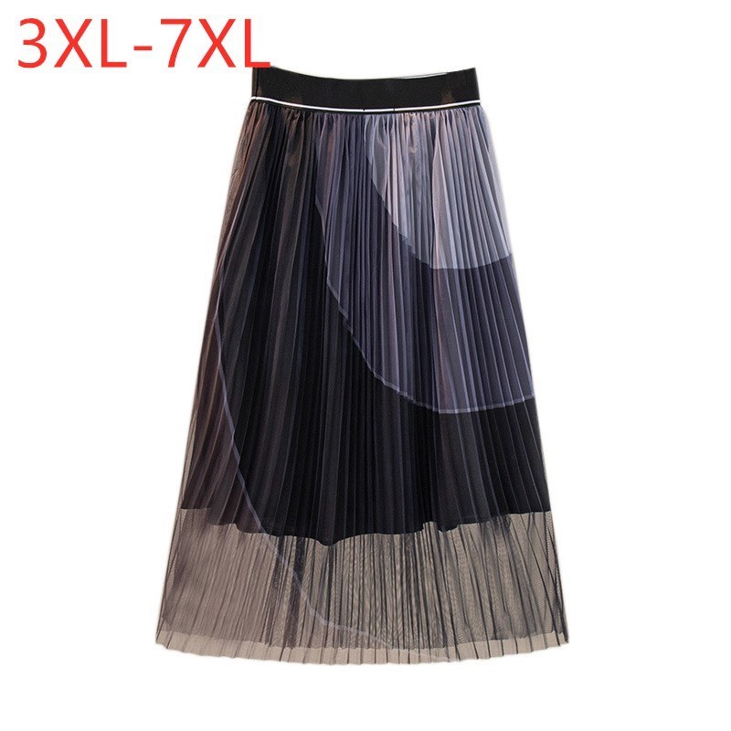 Plus size Dresses Spring Autumn Plus Size Pleated Skirt For Women Large Korean Aline Print Long Skirts 3XL 4XL 5XL 7XL 221006
Plus size Dresses Spring Autumn Plus Size Pleated Skirt For Women Large Korean Aline Print Long Skirts 3XL 4XL 5XL 7XL 221006