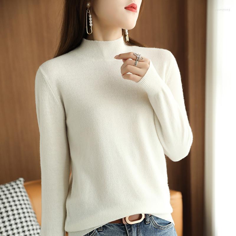 Women's Sweaters 2022 Autumn Mock Neck Bottoming Soft Women Pullover Winter Solid Color Sweater Knitted Outer Wear Jumper, White
Women's Sweaters 2022 Autumn Mock Neck Bottoming Soft Women Pullover Winter Solid Color Sweater Knitted Outer Wear Jumper, White