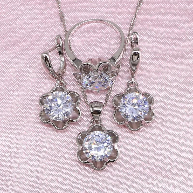 Necklace Earrings Set 925 Silver For Women Exquisite White Cubic Zircon Pendant Ring Christmas Gift Wedding Jewelry, Picture shown
Necklace Earrings Set 925 Silver For Women Exquisite White Cubic Zircon Pendant Ring Christmas Gift Wedding Jewelry, Picture shown