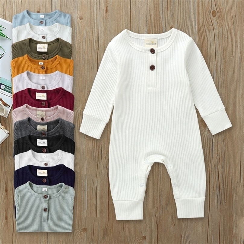 Footies 018M Unisex born Baby Boy Girl Button Romper Toddler Cotton Solid Color Knit Ribbed Long Sleeve Jumpsuit Infant Clothing 2201006
Footies 018M Unisex born Baby Boy Girl Button Romper Toddler Cotton Solid Color Knit Ribbed Long Sleeve Jumpsuit Infant Clothing 2201006