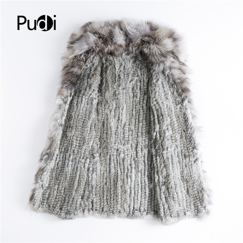 Womens Fur Faux CT903 Pudi Autumn Women Genuine Rabbit Coat With Real Collar Lady Casual Winter Jacket Trench 220930