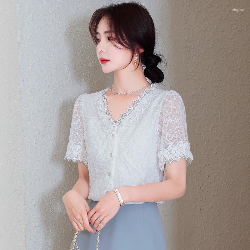 Women' Blouses Women' & Shirts Women Clothing Summer Chiffon Blouse Lace Shirt Female Korean Ladies Blusas Tops White Sweet V-neck
Women' Blouses Women' & Shirts Women Clothing Summer Chiffon Blouse Lace Shirt Female Korean Ladies Blusas Tops White Sweet V-neck