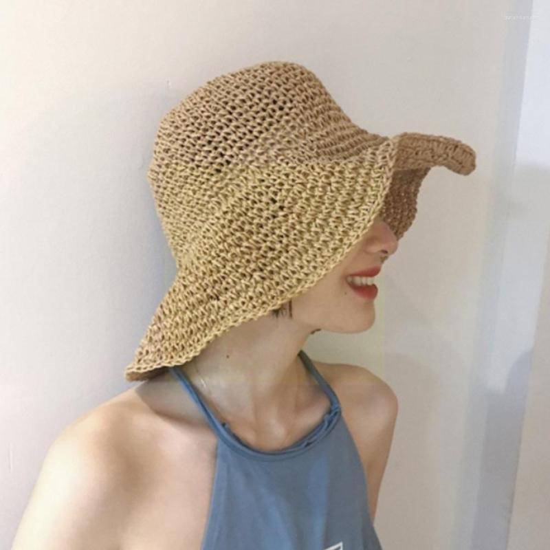 Berets 1pcs Summer Beach Wide Brim Straw Hats For Women Girls Floppy Foldable Shade Visor Hat Panama Dome Bucket Caps Chap Q2v9
Berets 1pcs Summer Beach Wide Brim Straw Hats For Women Girls Floppy Foldable Shade Visor Hat Panama Dome Bucket Caps Chap Q2v9