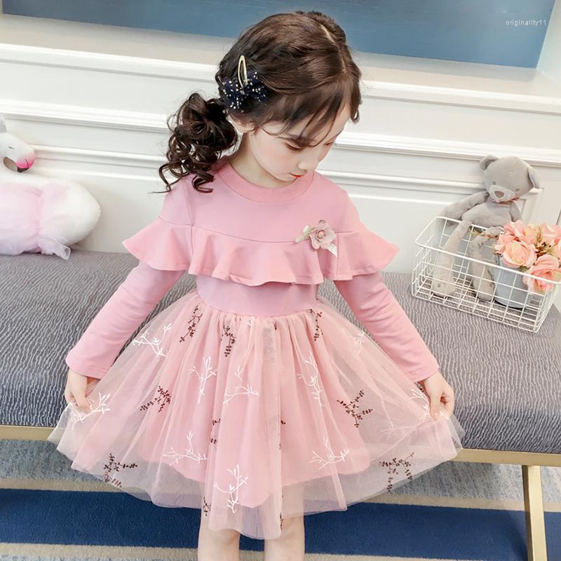 Girl Dresses Fashion Korean Style Elegant Long Sleeve Girls Dress Sweet Ruffle Flower Princess Spring Autumn Children Clothing 2-7 Year, Pink
Girl Dresses Fashion Korean Style Elegant Long Sleeve Girls Dress Sweet Ruffle Flower Princess Spring Autumn Children Clothing 2-7 Year, Pink