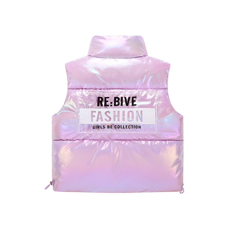 Waistcoat Girls Boys Babys Kids Down Vest Waistcoat Letters Warm Plus Thicken Winter Autumn Outdoor Jacket Cardigan Childrens Cloth 221006