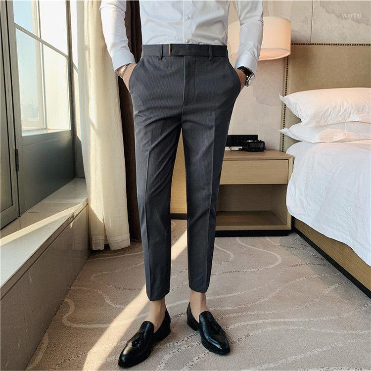 Men's Suits High Quality Men's Dress Pants Slim Fit Striped Workout Long Trouser Male Fashion Office Straight Trousers Men 2022 B146, Gray
Men's Suits High Quality Men's Dress Pants Slim Fit Striped Workout Long Trouser Male Fashion Office Straight Trousers Men 2022 B146, Gray