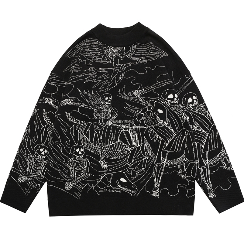 Women's Sweaters Vintage Knitted Sweater Harajuku Ukiyo-e Style Skull Graffiti Pullover Autumn Streetwear Sweater Men Women Cotton Knitwear 221006, Hong
Women's Sweaters Vintage Knitted Sweater Harajuku Ukiyo-e Style Skull Graffiti Pullover Autumn Streetwear Sweater Men Women Cotton Knitwear 221006, Hong
