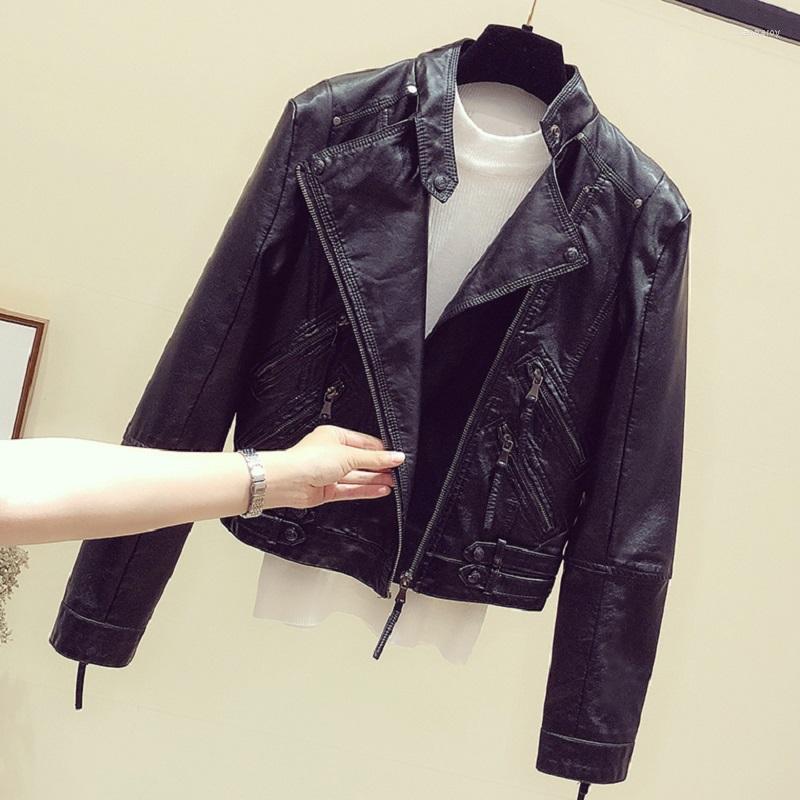 Women' Leather Small Jacket Women Short 2022 Spring Autumn Fashion Motorcycle Clothing PU Coat Female Slim Outerwear G2096, Black
Women' Leather Small Jacket Women Short 2022 Spring Autumn Fashion Motorcycle Clothing PU Coat Female Slim Outerwear G2096, Black
