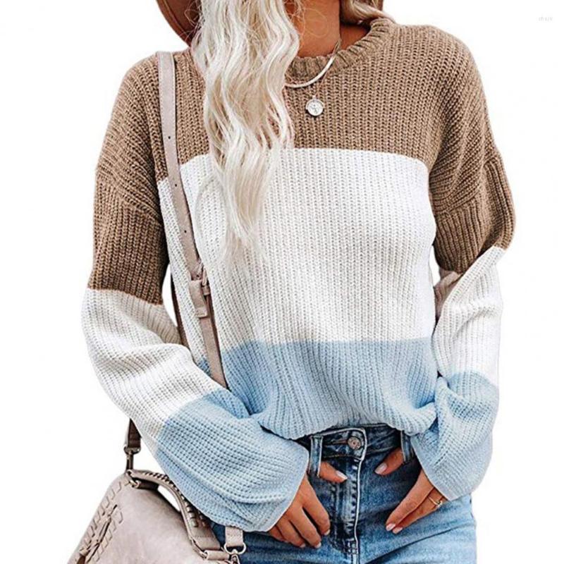 Women's Sweaters Comfortable Tops Ladies Round Neck Color Stitching Knitted Top For Going Out, Black
Women's Sweaters Comfortable Tops Ladies Round Neck Color Stitching Knitted Top For Going Out, Black