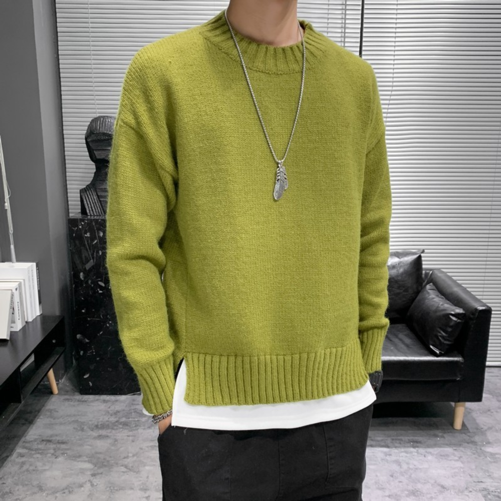 Korean Fashion Knitted Sweater Men Autumn Winter Clothing Fake 2 Piece Crewneck Sweaters Men Casual Jumpers Slim Fit, Green
Korean Fashion Knitted Sweater Men Autumn Winter Clothing Fake 2 Piece Crewneck Sweaters Men Casual Jumpers Slim Fit, Green