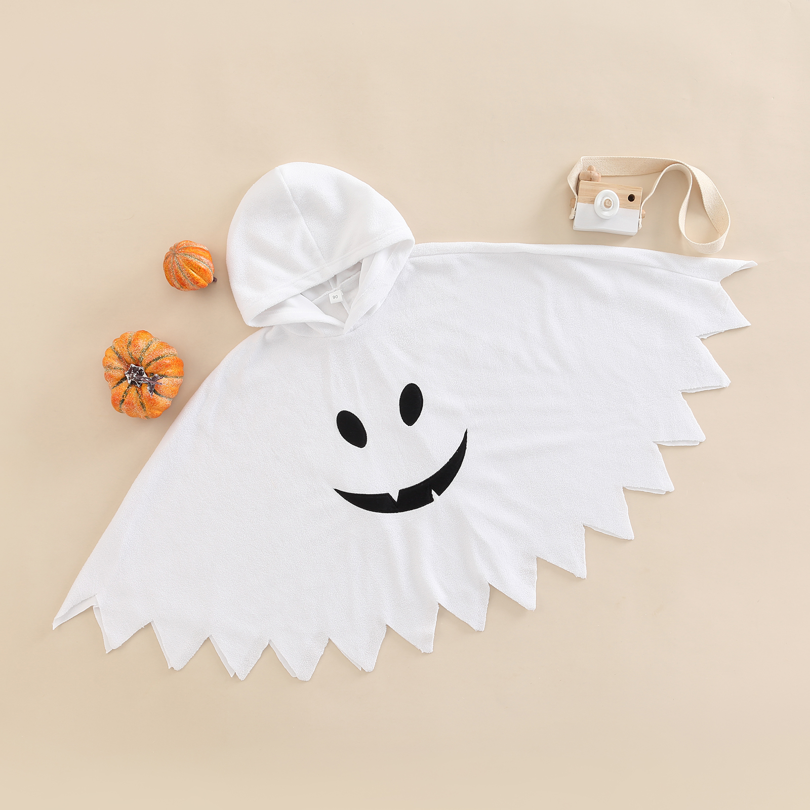 Jackets Infant Kids Baby Girls Boys Children Halloween Cloak Hooded Ghost Face Pattern Costumes Cosplay RolePlay Child Holiday Outfit 221006