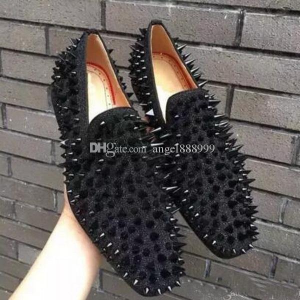 Red-Bottoms Christians Factory Price fashion Studs Loafers Men Flats With Spikes and Diamonds Glitter Slipper Shoes Black Genuine Leath LnG, Black 1
Red-Bottoms Christians Factory Price fashion Studs Loafers Men Flats With Spikes and Diamonds Glitter Slipper Shoes Black Genuine Leath LnG, Black 1