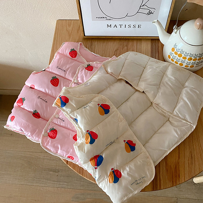 Waistcoat Warm Baby Vests Sleeveless Cartoon Down Clothes Cotton Jacket Boys Girls Coats Kids Outdoor Vest Waistcoat Kids Outwear 221006