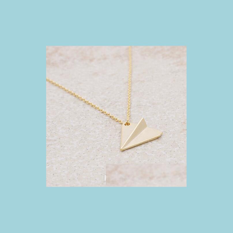 Pendant Necklaces Origami Aircraft Pendant Necklace Alloy Gold Sier Color Creative Airplane Necklaces For Women Girls Best-F Vipjewel Dhong
Pendant Necklaces Origami Aircraft Pendant Necklace Alloy Gold Sier Color Creative Airplane Necklaces For Women Girls Best-F Vipjewel Dhong