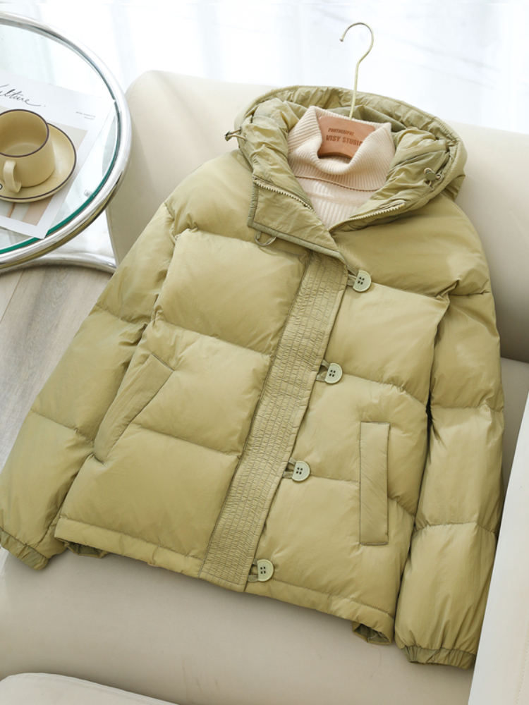 Women's Down Parkas Autumn Winter Down Jacket Women Hooded Short White Duck Down Coat Female Thick Warm Loose Casual Warm Oversized Outwear 22093