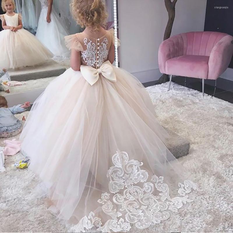 Girl Dresses Tulle Lace Flower With Bow Baby Girls Birthday Wedding Party Dress Puffy Cap Sleeve Princess Ball Gown For Kids, Picture shown
Girl Dresses Tulle Lace Flower With Bow Baby Girls Birthday Wedding Party Dress Puffy Cap Sleeve Princess Ball Gown For Kids, Picture shown