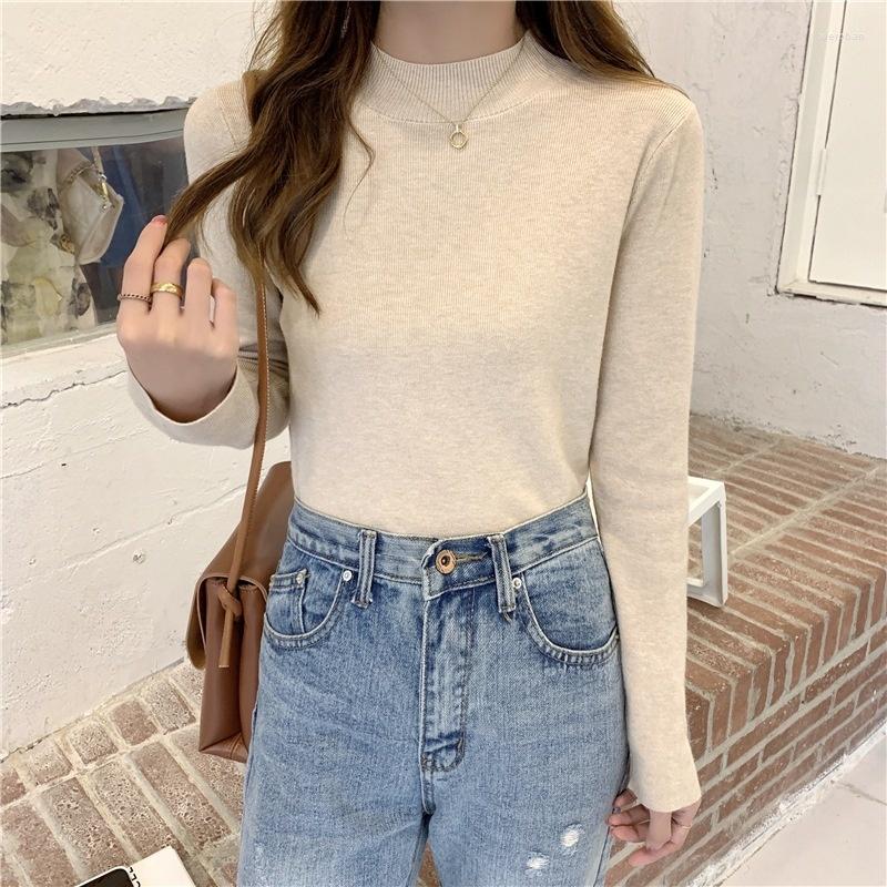 Women's Sweaters Autumn And Winter Solid Color Long Sleeve Knit Sweater Half High Neck Pullover Bottoming Shirt Women, Black
Women's Sweaters Autumn And Winter Solid Color Long Sleeve Knit Sweater Half High Neck Pullover Bottoming Shirt Women, Black