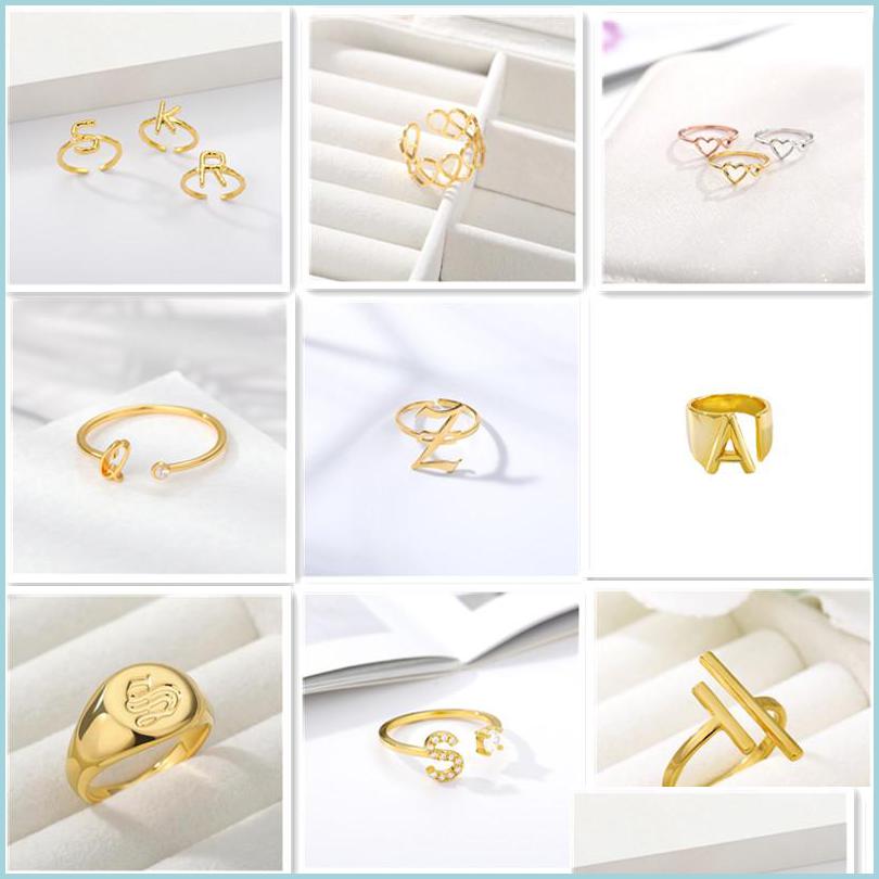 Band Rings A-Z Letter Gold Color Metal Adjustable Opening Ring Initials Name Alphabet Female Creative Finger Rings Trendy Part Sport1 Dhqmg
Band Rings A-Z Letter Gold Color Metal Adjustable Opening Ring Initials Name Alphabet Female Creative Finger Rings Trendy Part Sport1 Dhqmg