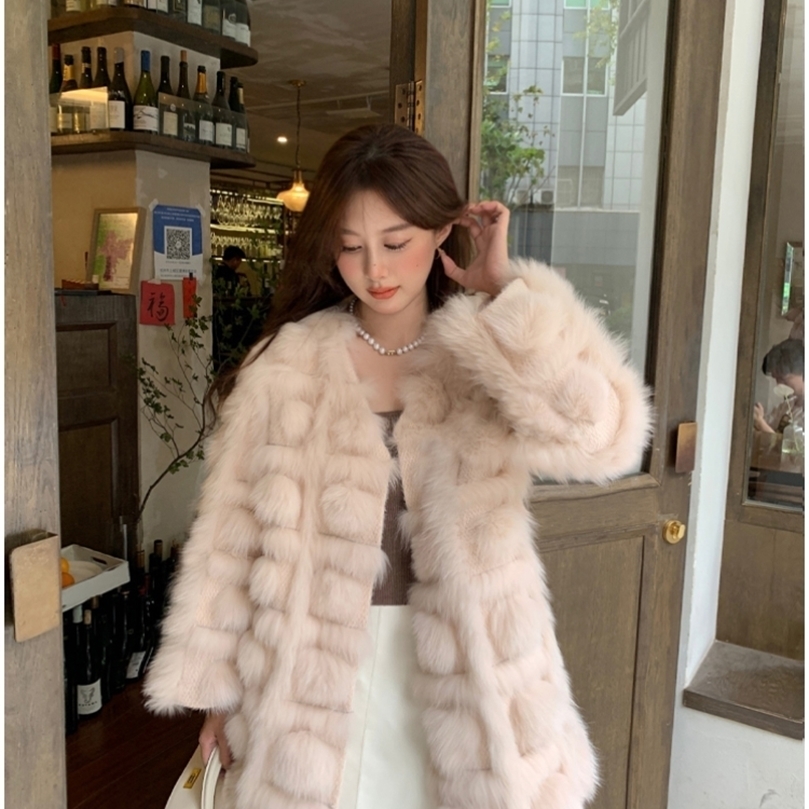 Womens Fur Faux BLUENESSFAIR Real Coat Women Autumn Winter Knitted Cardigan Jacket Blended Thick Warm Oneck Fashion Streetwear 220930, Beige
Womens Fur Faux BLUENESSFAIR Real Coat Women Autumn Winter Knitted Cardigan Jacket Blended Thick Warm Oneck Fashion Streetwear 220930, Beige