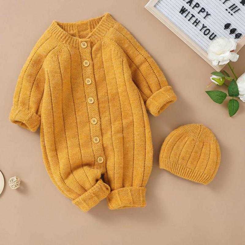 Rompers 2022 Autumn Winter Kid Boy Casual Long Sleeves Jumpsuit Girl Knitted Solid Cotton Romper One Piece Infant Outfits With Cap J220922, White
Rompers 2022 Autumn Winter Kid Boy Casual Long Sleeves Jumpsuit Girl Knitted Solid Cotton Romper One Piece Infant Outfits With Cap J220922, White