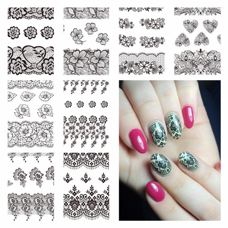 Nail Stickers 1 Sheet Optional Black Lace Designs Art Water Decals Transfer Sticker, Yzw8650
Nail Stickers 1 Sheet Optional Black Lace Designs Art Water Decals Transfer Sticker, Yzw8650