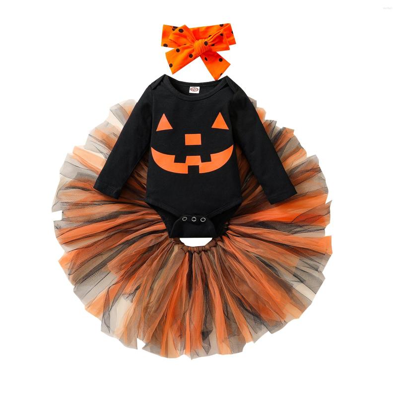 Clothing Sets Infant Baby Girls Clothes Set Pumpkin Print Long Sleeve O-neck Romper Short Tulle Skirt Bow-knot Headband, Picture shown
Clothing Sets Infant Baby Girls Clothes Set Pumpkin Print Long Sleeve O-neck Romper Short Tulle Skirt Bow-knot Headband, Picture shown