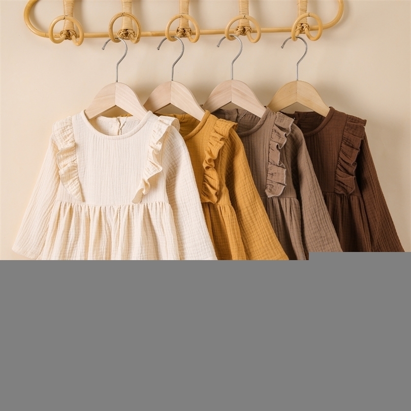 Girls Dresses 15Y Fashion Children Kids Baby Girls Autumn Party Dress Ruffles Long Sleeve Solid Cotton Linen Casual Aline Dress Clothes 2201006
Girls Dresses 15Y Fashion Children Kids Baby Girls Autumn Party Dress Ruffles Long Sleeve Solid Cotton Linen Casual Aline Dress Clothes 2201006