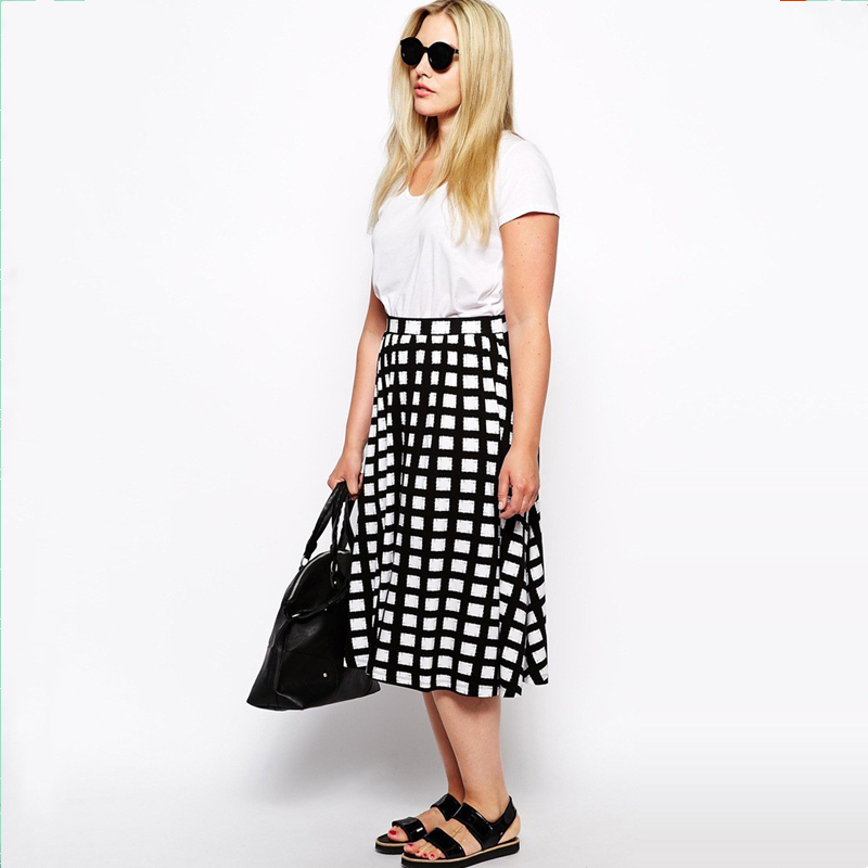 Plus size Dresses Plus Size Black And White Plaid Aline Skirt High Elastic Waist Checker Printed Spring Autumn Casual Swing Midi Skirt 6XL 7XL 8X 221006
Plus size Dresses Plus Size Black And White Plaid Aline Skirt High Elastic Waist Checker Printed Spring Autumn Casual Swing Midi Skirt 6XL 7XL 8X 221006