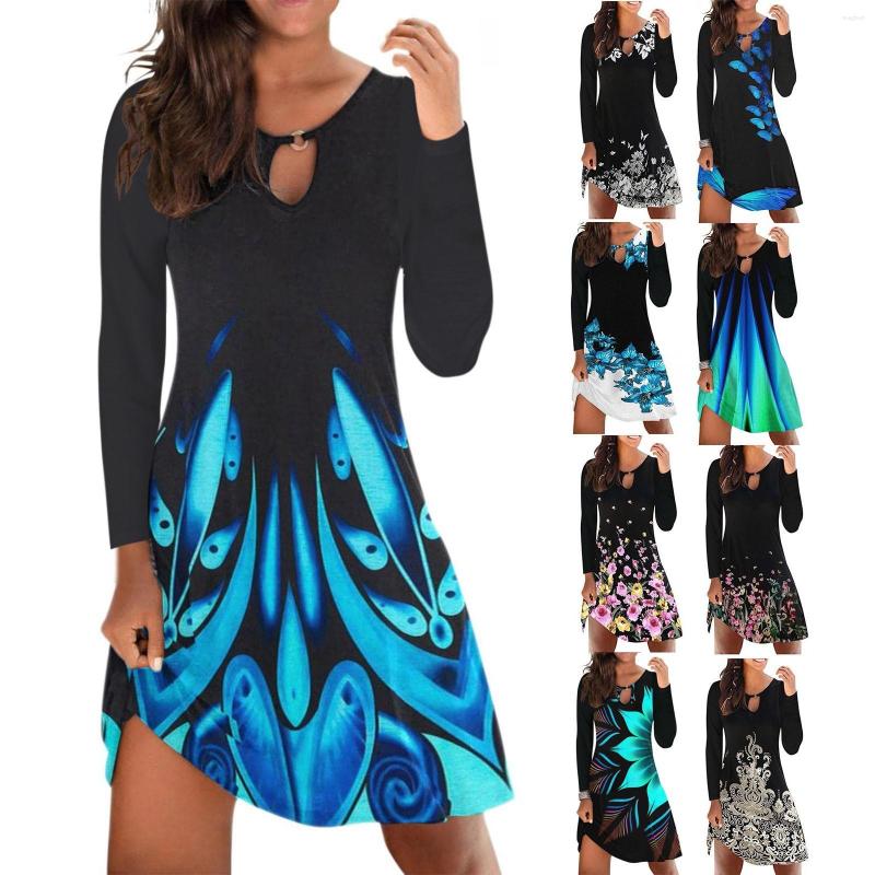 Casual Dresses Women' Printed Long Sleeve Dress Cutout Round Neck Loose Beach Short Mini Sun Fashion Vestidos, Black
Casual Dresses Women' Printed Long Sleeve Dress Cutout Round Neck Loose Beach Short Mini Sun Fashion Vestidos, Black