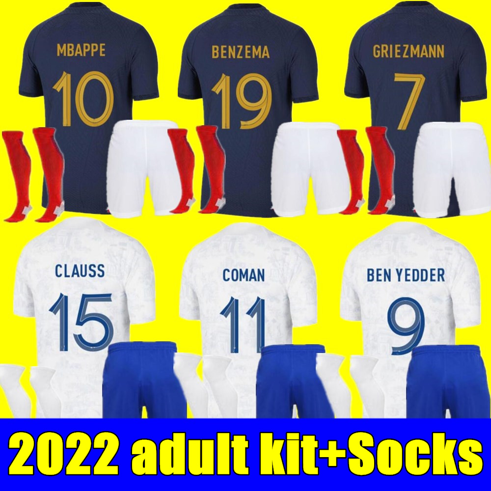 adult kit Maillots de football 2022 Soccer Jersey French BENZEMA Football shirts MBAPPE France GRIEZMANN POGBA kante maillot foot top shirt Men kits sets, Away+world cup patch
adult kit Maillots de football 2022 Soccer Jersey French BENZEMA Football shirts MBAPPE France GRIEZMANN POGBA kante maillot foot top shirt Men kits sets, Away+world cup patch
